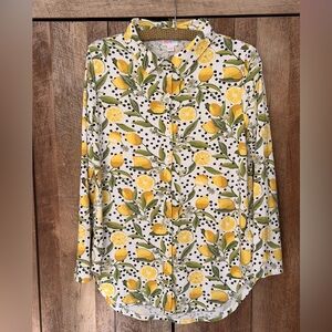 LuLaRoe Lemon Print Button-Up Shirt